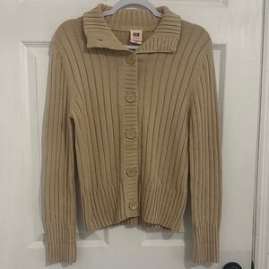 Faded Glory Women's Camel Ribbed Cardigan